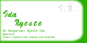 ida nyeste business card